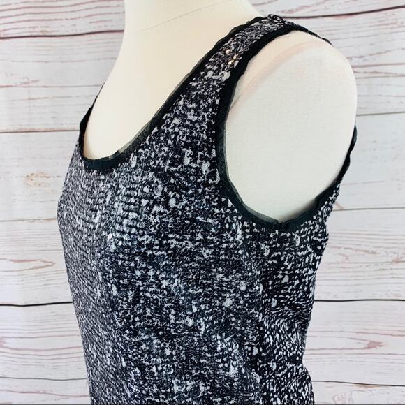 Ann Taylor sequin top black and white tank - Picture 6 of 14